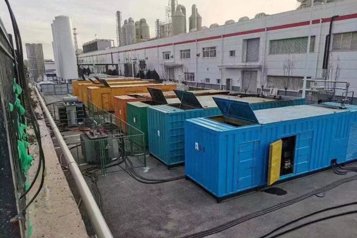 石碌镇发电机租赁施工现场